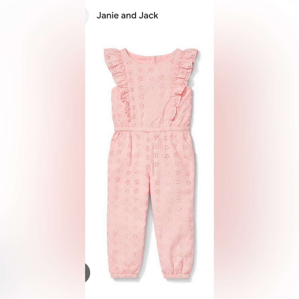 Janie and Jack Ruffled Eyelet Jumpsuit